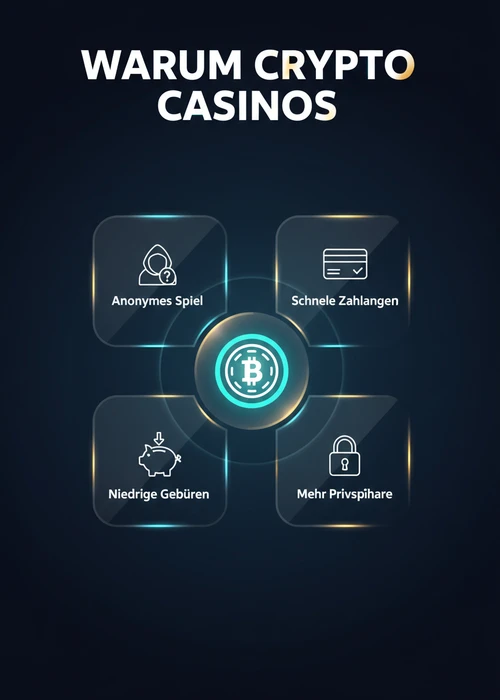 Warum Crypto Casinos für Schweizer Spieler lohnen — schnelle Zahlungen, mehr Privatsphäre, niedrige Gebühren und anonymes Spiel.